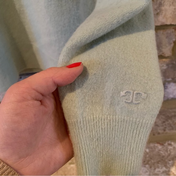 Tory Burch | 100% Cashmere Sweater | Spring Mint | SP - Picture 10 of 13